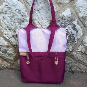 Rózsaszín bordó shopper extra