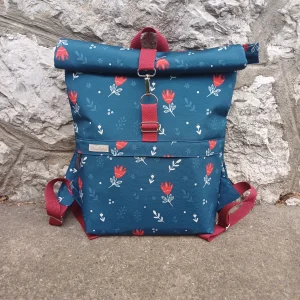 Tulipános rolltop hátizsák